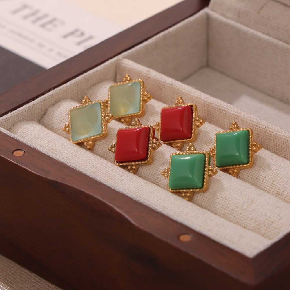 Natural Stone Earrings
