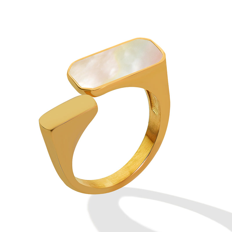 White Sea Shell Ring