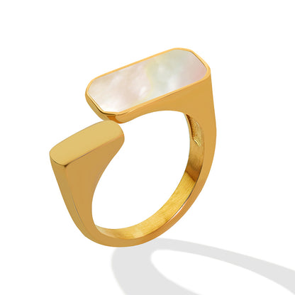 White Sea Shell Ring