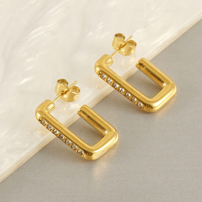 U- Shaped Stud Earrings