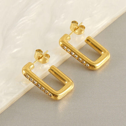 U- Shaped Stud Earrings