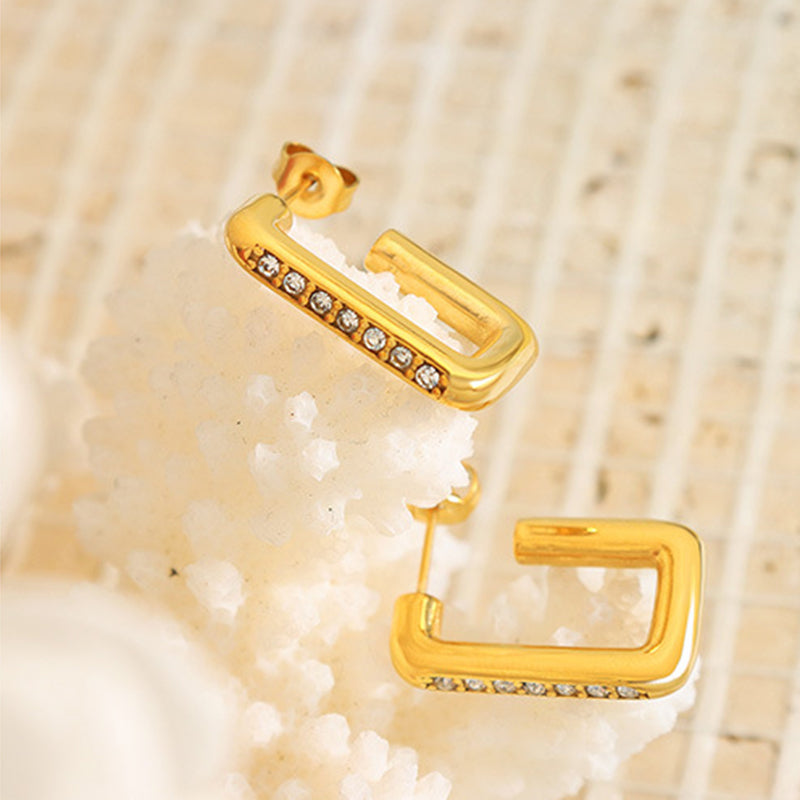 U- Shaped Stud Earrings