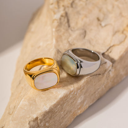 Square Shell Ring