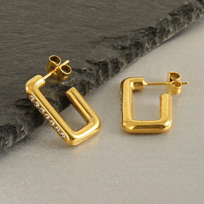 U- Shaped Stud Earrings