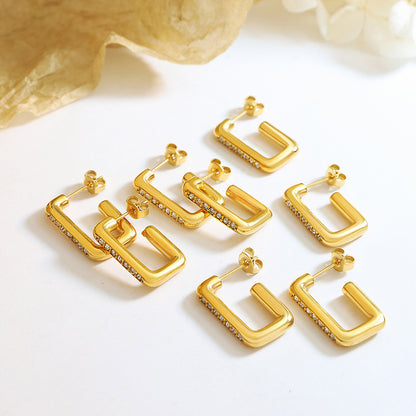 U- Shaped Stud Earrings