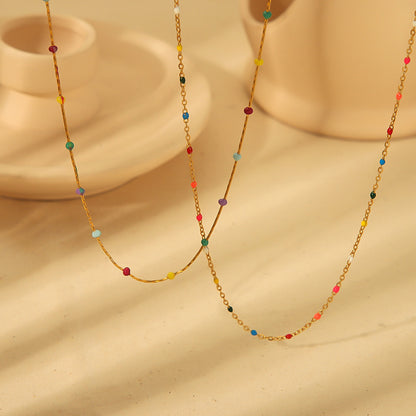 Color beaded necklace