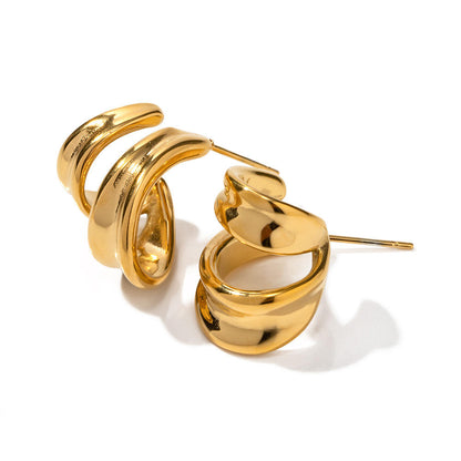C-shaped Shell Earrings