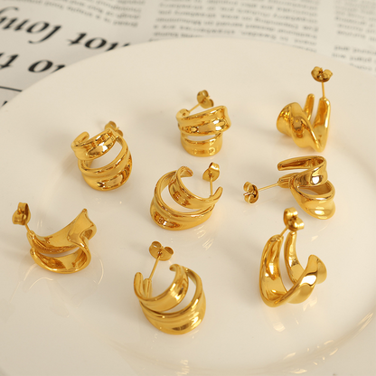 C-shaped Shell Earrings