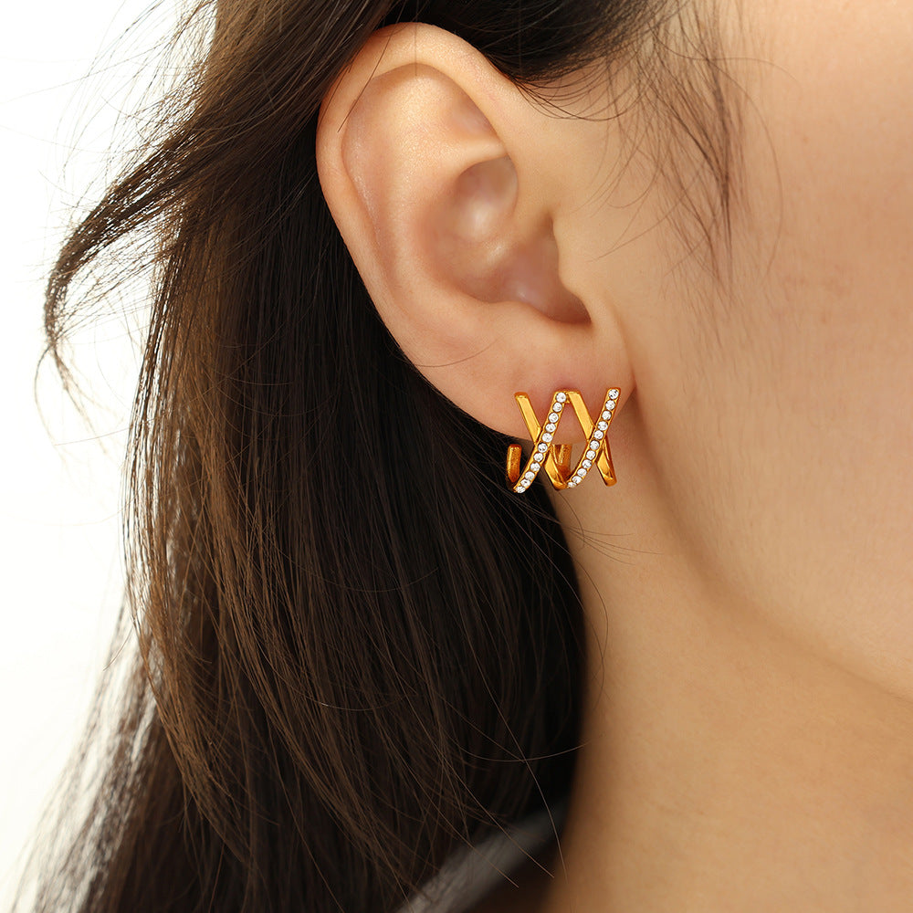 X Shape Earrings