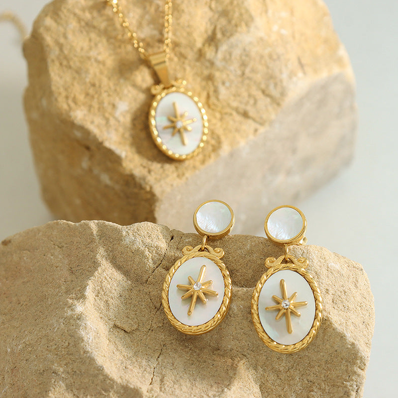 White Haibei Star Jewelry Set