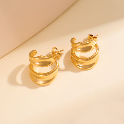 C-shaped Shell Earrings