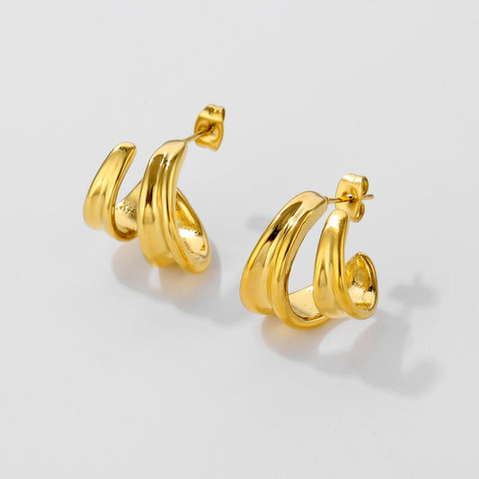 C-shaped Shell Earrings