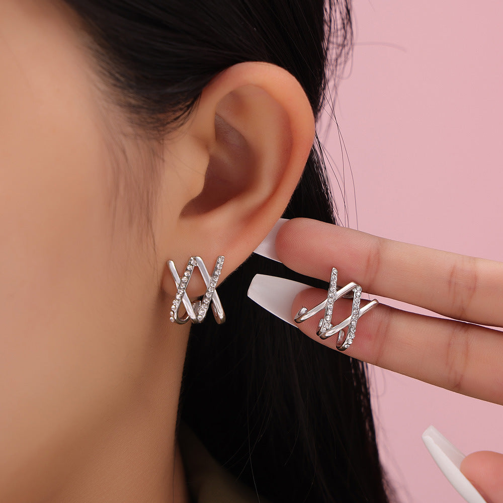 X Shape Earrings