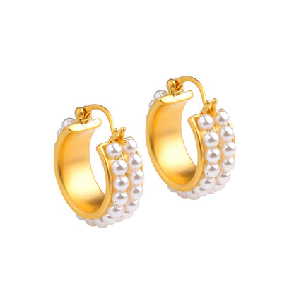 Round Pearls Earrings