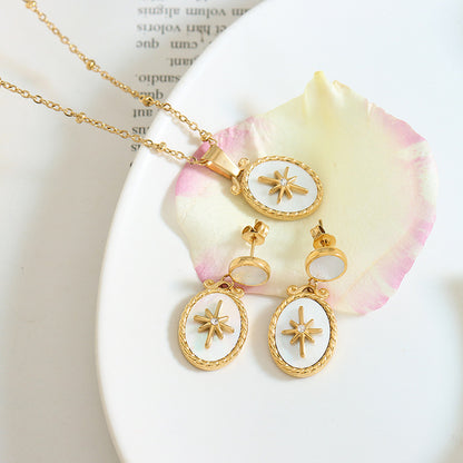 White Haibei Star Jewelry Set