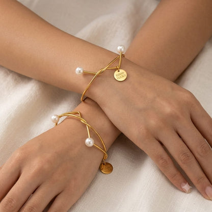 Freshwater Pearls Opening Bangles