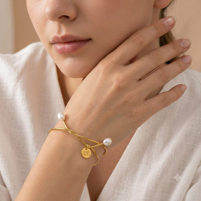 Freshwater Pearls Opening Bangles