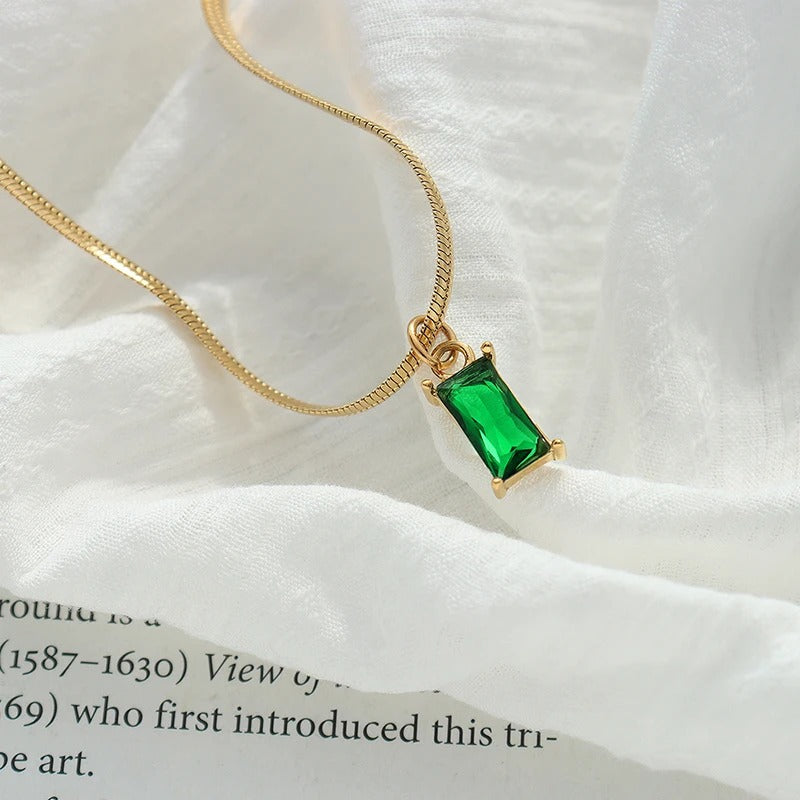 Emerald Zircon Necklace