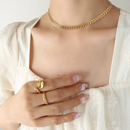 Wheat Clavicle Chain Necklace